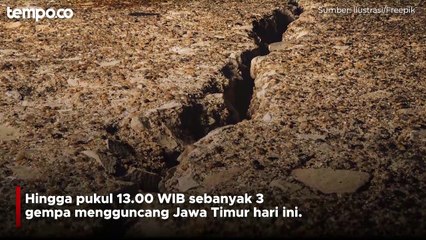 Tiga Gempa Sekaligus di Jawa Timur, Kekuatannya Bervariasi