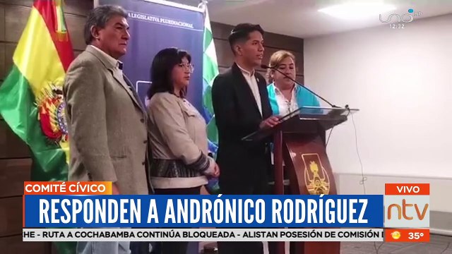 Comité Cívico cruceño responde a Andrónico Rodríguez