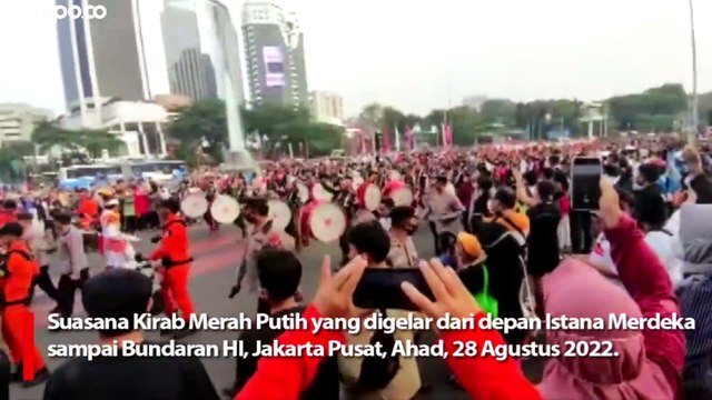 Kirab Merah Putih Sepanjang 1.700 Meter di Depan Istana Merdeka