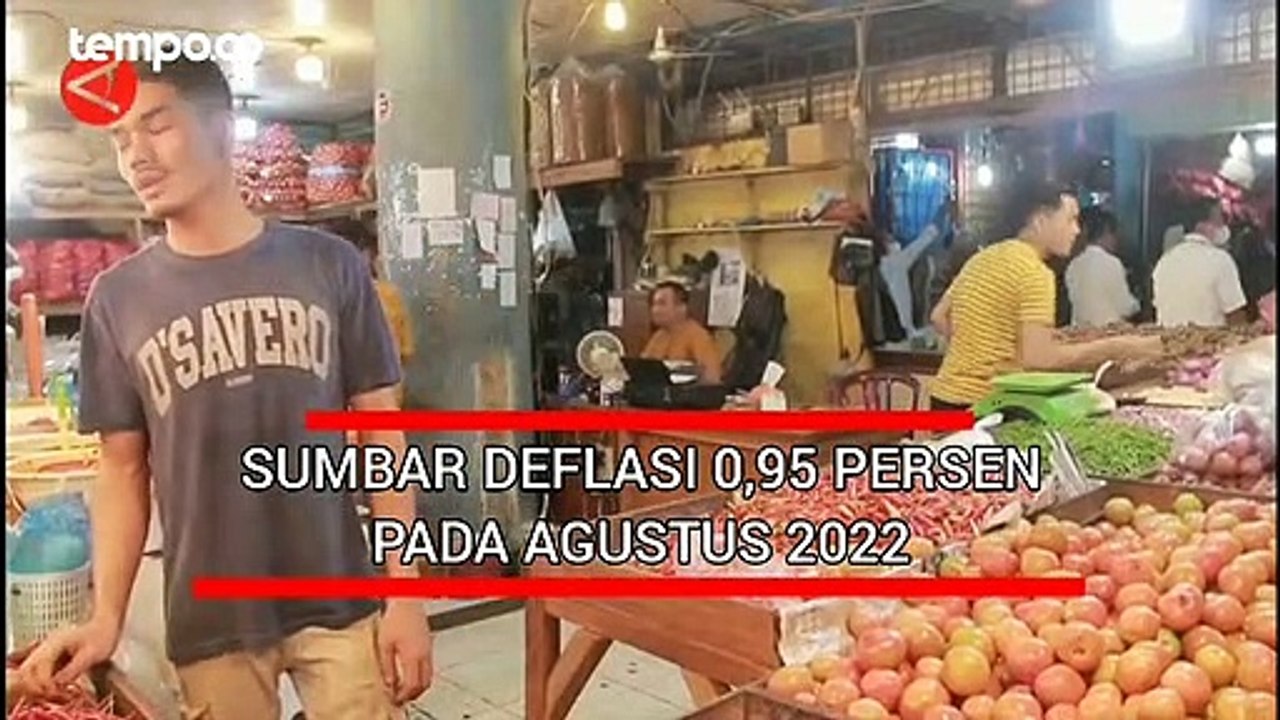 Sumbar Deflasi 0.95 Persen Pada Agustus 2022