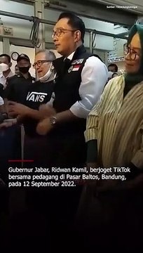 Aksi Ridwan Kamil Joget TikTok Bareng Pedagang Pasar Baltos Bandung