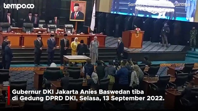 Rapat Paripurna DPRD DKI Jakarta, Jabatan Anies Berakhir Oktober 2022.