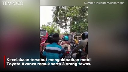 Kecelakaan Maut di Bojonegoro, Avanza Remuk 3 Orang Tewas