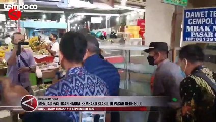 Mendag Pastikan Harga Sembako Stabil di Pasar Gede Solo
