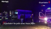 Diyarbakır’da polis aracı kaza yaptı: 17 polis tedbir amaçlı müşahade altına alındı