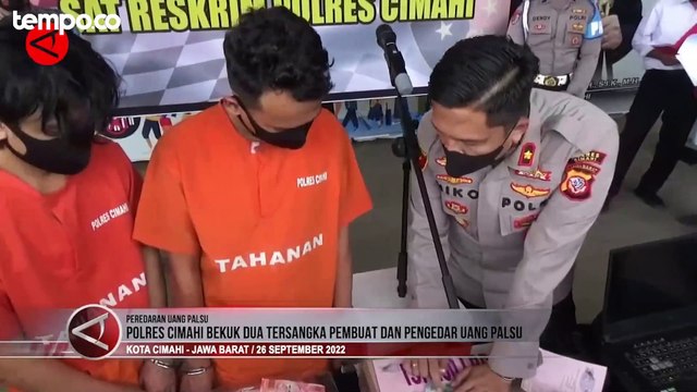 Pembuat dan Pengedar Uang Palsu di Cimahi Ditangkap Polisi