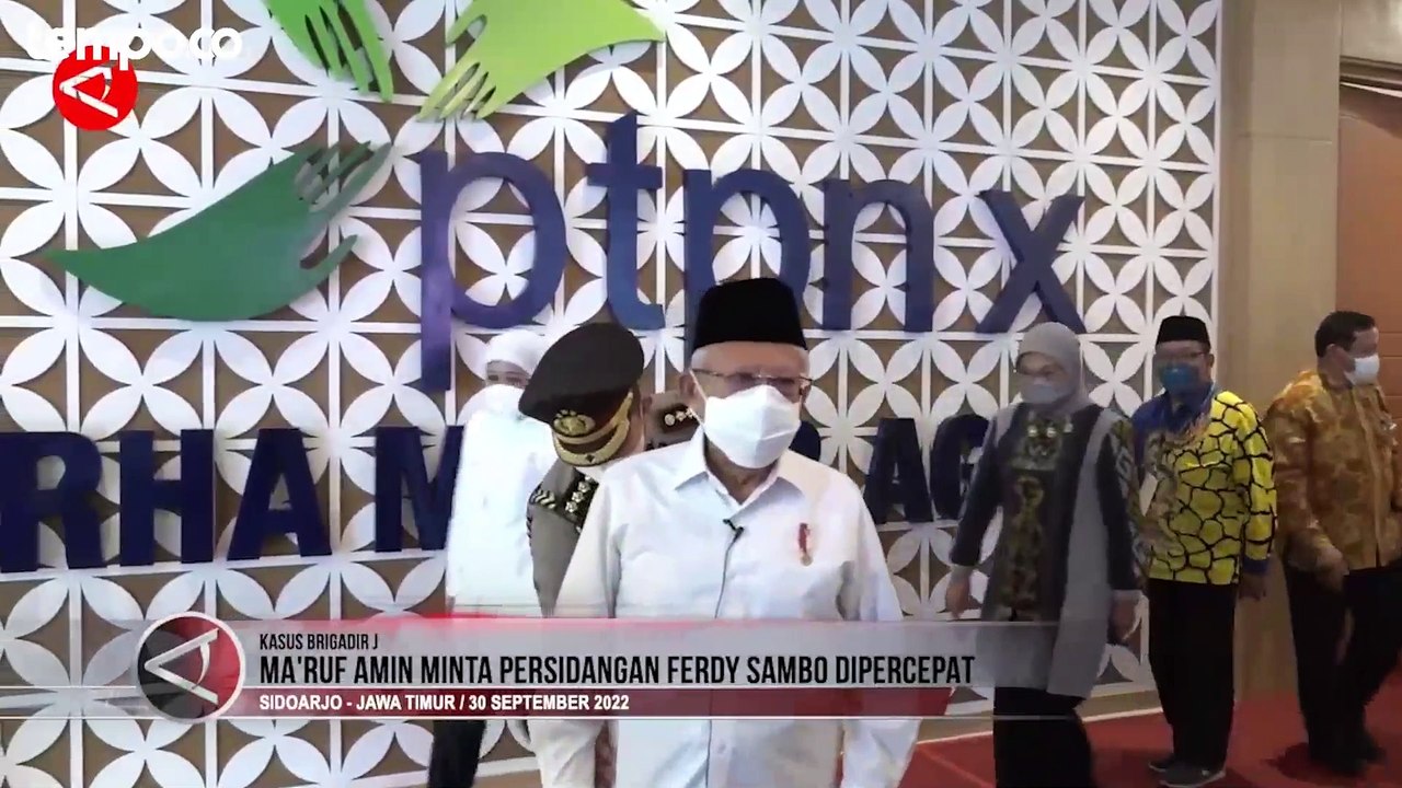 Wapres Ma‚Äôruf Amin Bersuara, Minta Proses Persidangan Ferdy Sambo Dipercepat