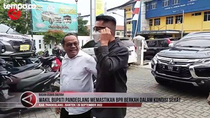 Inspeksi, Wakil Bupati Pandeglang Memastikan BPR Berkah dalam Kondisi Sehat