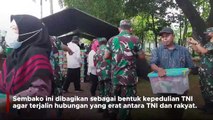 HUT TNI, Bagi bagi 1 950 Kontainer Berisi Sembako di Bundaran HI