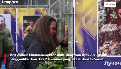 Peringatan Hari Pembela Ukraina di Lviv