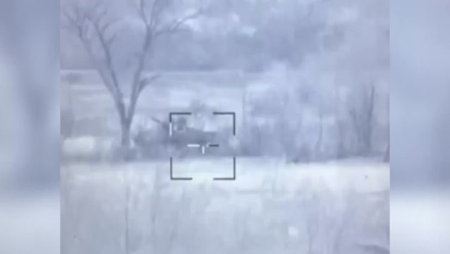 Moment Ukrainian soldiers blow up Russian tank with anti-tank missile system