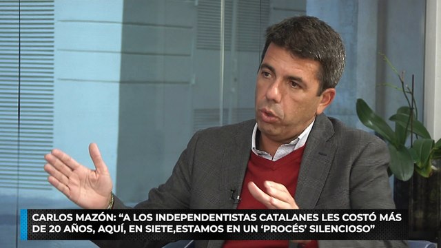 Carlos Mazón: A los independentistas catalanes les costó más de 20 años, aquí, en siete,estamos en un ‘procés’ silencioso