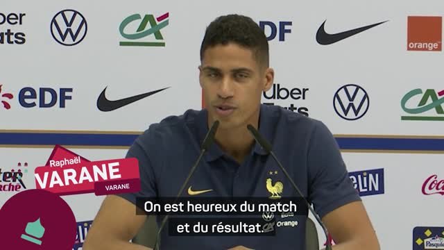 France - Varane : Une bonne osmose entre les plus jeunes et les anciens