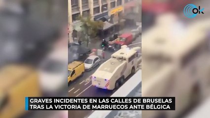 Video herunterladen: Graves incidentes en las calles de Bruselas tras la victoria de Marruecos ante Bélgica