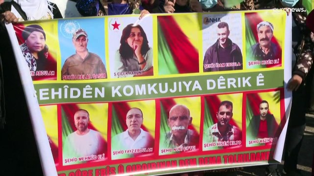 Сирийские курды протестуют против турецких бомбардировок