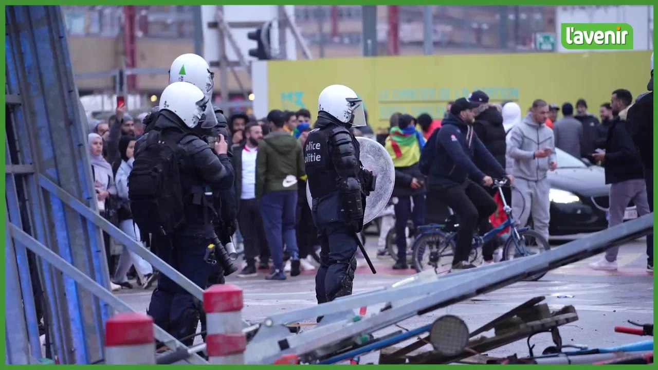 Gros débordements à Bruxelles après Belgique-Maroc