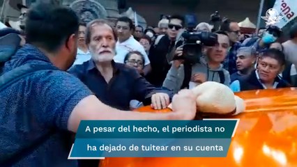 Durante marcha de AMLO, Epigmenio Ibarra sufre descompensación