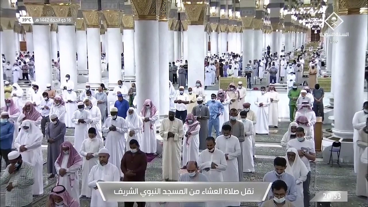 صلاة العشاء من #المسجد_النبوي_الشريف..  - الاثنين 14421216 هـ