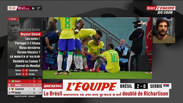 Entorse de la cheville confirmée pour Neymar - Foot - CM 2022 - BRE