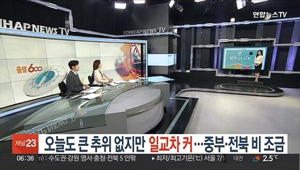 [날씨클릭] 오늘도 큰 추위 없지만, 일교차 커…중부·전북 비 조금