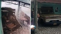 Camioneta cargada de ladrillos perdió el control y dejó dos heridos en Bello, Antioquia