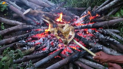 Menginap Di Saung Tengah Hutan ( Mang Roid ). Pemadam Kelaparan Sederhana Ini membuat Kami Bahagia.