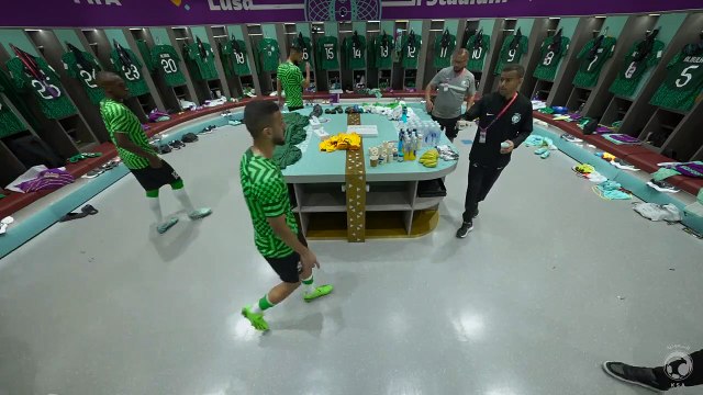 Bastidores Vestiário Arábia Saudita contra Argentina
