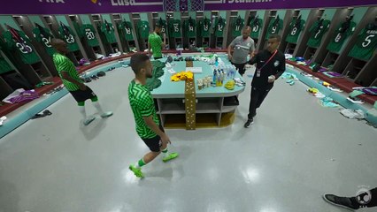 Bastidores Vestiário Arábia Saudita contra Argentina