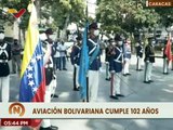 Realizan acto conmemorativo de los 102 años de la Aviación Bolivariana en la Plaza Bolivar de CCS