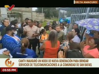 Cantv inaugura nodo de nueva generación a habitantes del sector San Rafael en Delta Amacuro