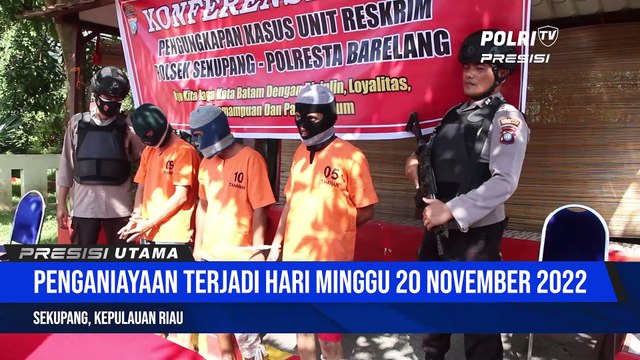 Kapolsek Sekupang Gelar Konferensi Pers Ungkap Pelaku Penganiayaan yang Menyebabkan Korban Meninggal Dunia