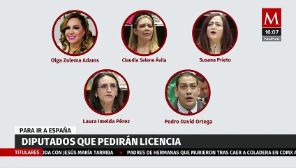 Piden licencia 5 diputados para ir a España; suplentes votarán reforma electoral