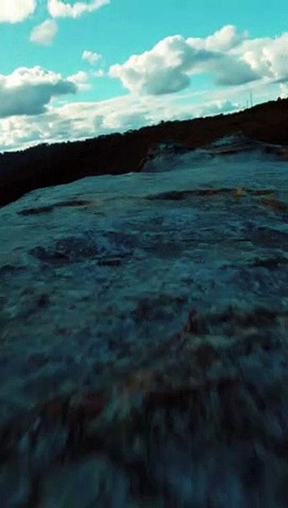 Sydney Blue Mountains Hidden Gem...Lincoln Rock Drone View. Travel Adventures Australia.