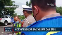 Motor Terbakar Saat Keluar Dari SPBU