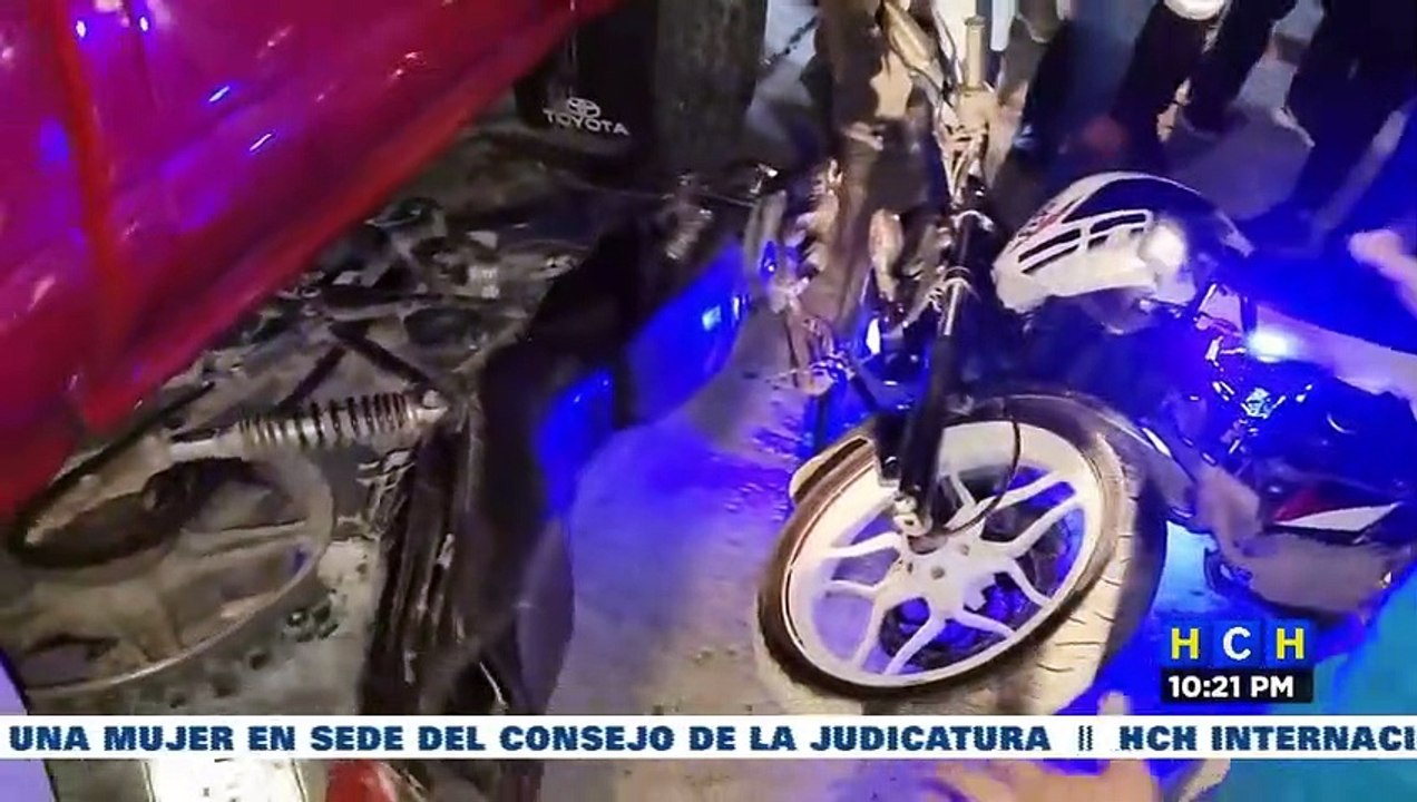 Choque de motos deja una persona herida en Nueva Arcadia, Copán
