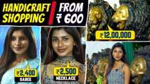 Rs.2400 ஒரு Hand-Block Printed Saree வாங்குனேன் | Expensive Handicraft Shopping  | Dharshini Vlogs