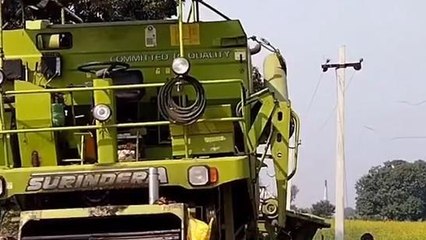 कानपुर देहात: ग्यारह हजार विद्युत तार की चपेट में आई कंपाइन मशीन, तीन लोग झुलसे