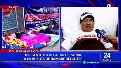 Huelga de hambre del Sutep llega a su octavo día: maestros fueron evacuados a centros de salud