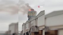 Fabrikanın talaş silosunda yangın çıktı