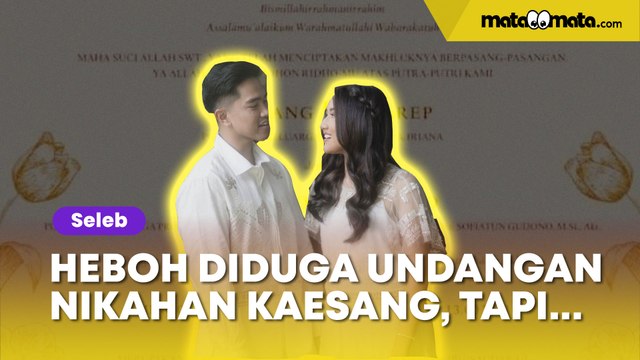 Beredar Foto Diduga Undangan Nikah Kaesang dan Erina Gudono, Tanggalnya Bukan 10 Desember!