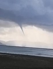 HATAY'DA DENİZDE HORTUM OLUŞTU