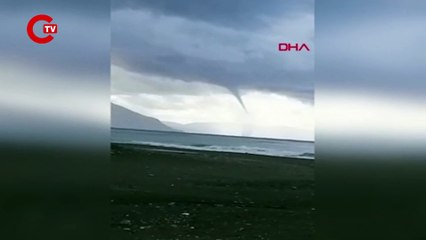 Hatay'da denizde hortum oluştu