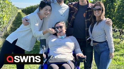 Woman's life changed forever after she dove into a pool at a party - and woke up quadriplegic