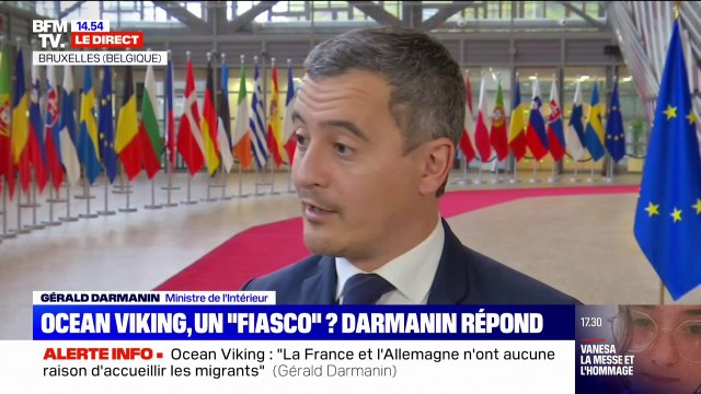 Ocean Viking: Nous devons rappeler à chacun ce qu'est le droit de la mer selon Gérald Darmanin