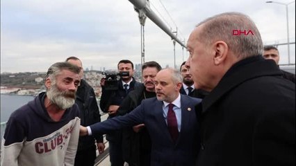 CUMHURBAŞKANI ERDOĞAN KÖPRÜDE İNTİHAR ETMEK İSTEYEN KİŞİYİ İKNA ETTİ - 2
