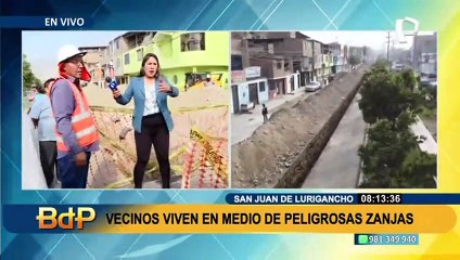 SJL: peligrosas zanjas afectan a vecinos y negociantes