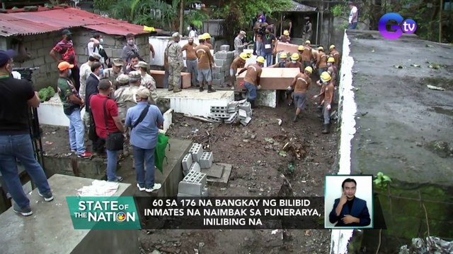 60 sa 176 na bangkay ng Bilibid inmates na naimbak sa punerarya, inilibing na | SONA