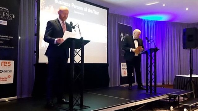 The Business Person of the Year is announced at the Larne Business Excellence Awards 2022