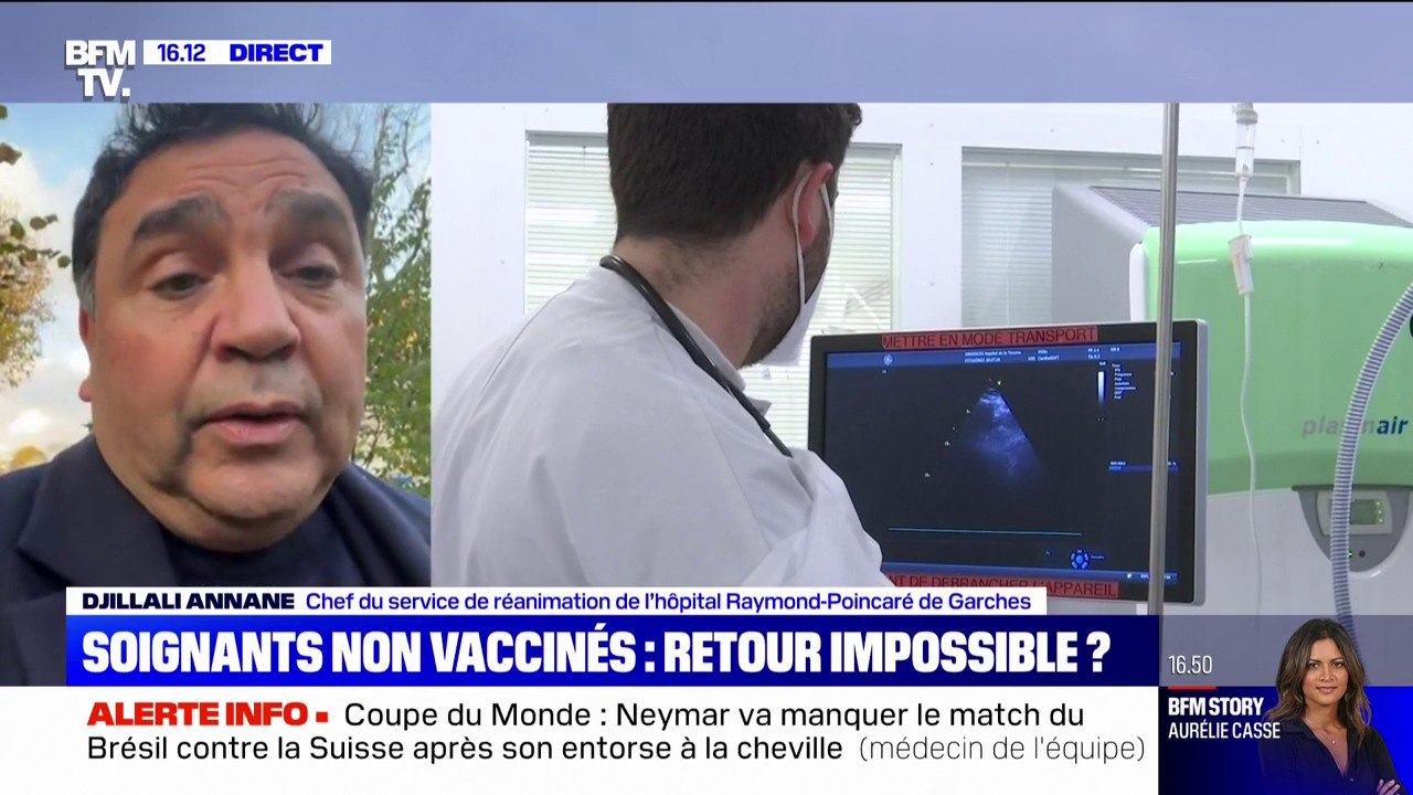 "La réintégration des personnels qui ne sont pas vaccinés (...) doit être naturelle" selon le chef du service de réanimation à l'hôpital Raymond-Poincaré