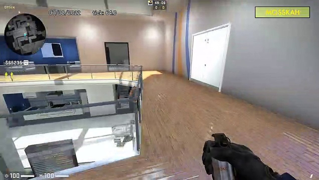 How to Smoke Front Hall on Agency, option 1 - CSGO